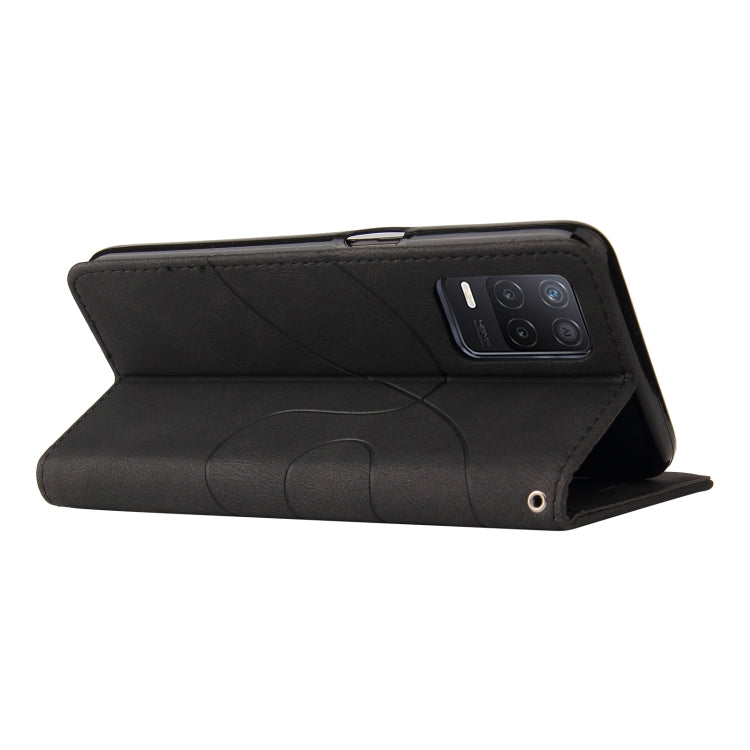 For OPPO Realme V13 5G Dual-color Splicing Horizontal Flip PU Leather Case with Holder & Card Slots & Wallet