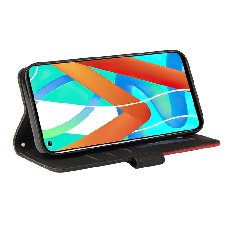 For OPPO Realme V13 5G Dual-color Splicing Horizontal Flip PU Leather Case with Holder & Card Slots & Wallet