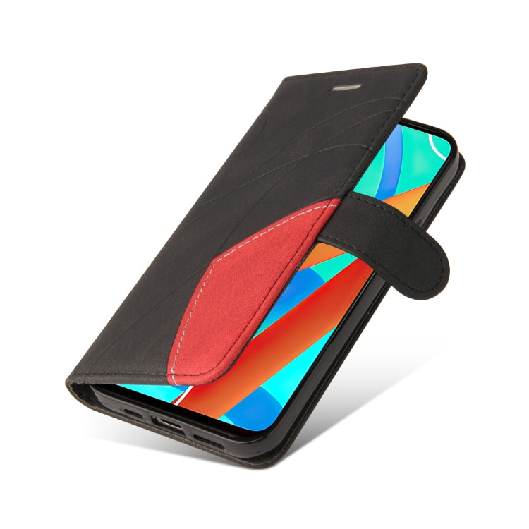 For OPPO Realme V13 5G Dual-color Splicing Horizontal Flip PU Leather Case with Holder & Card Slots & Wallet