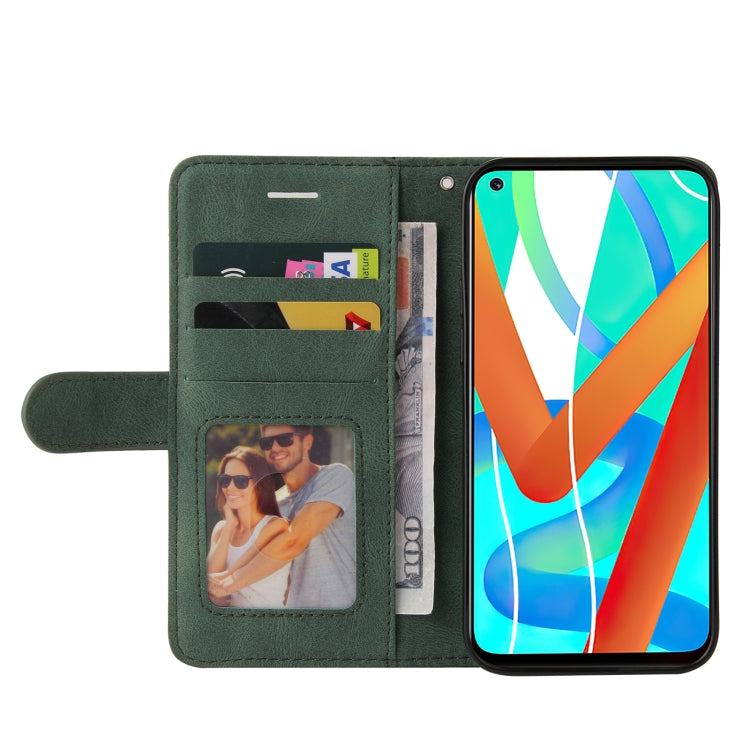 For OPPO Realme V13 5G Dual-color Splicing Horizontal Flip PU Leather Case with Holder & Card Slots & Wallet