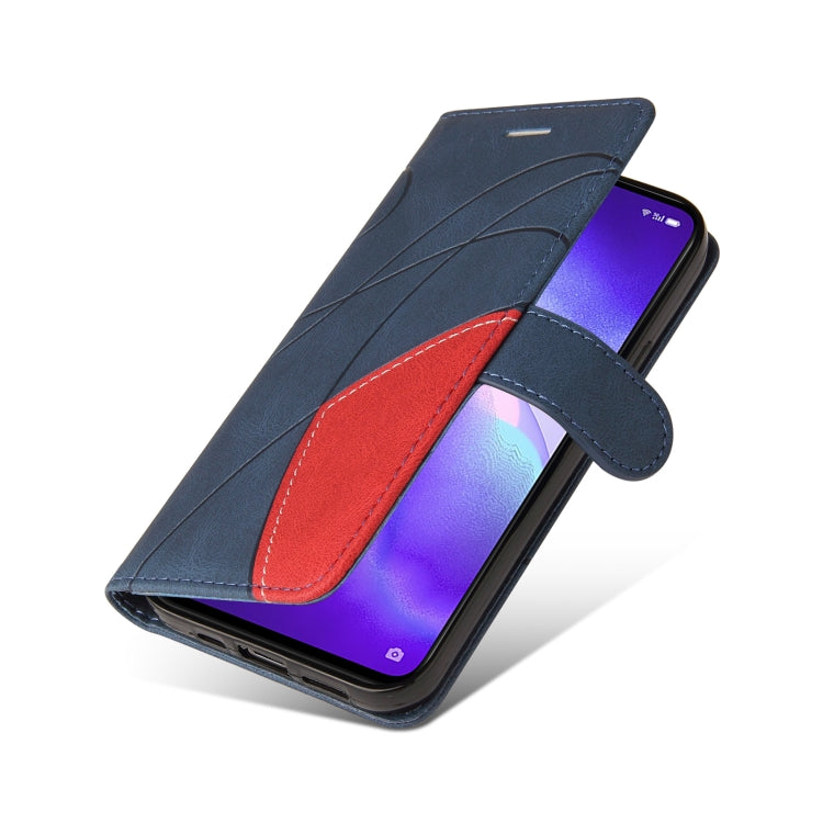 For OPPO Reno5 5G / Find X3 Lite Dual-color Splicing Horizontal Flip PU Leather Case with Holder & Card Slots & Wallet
