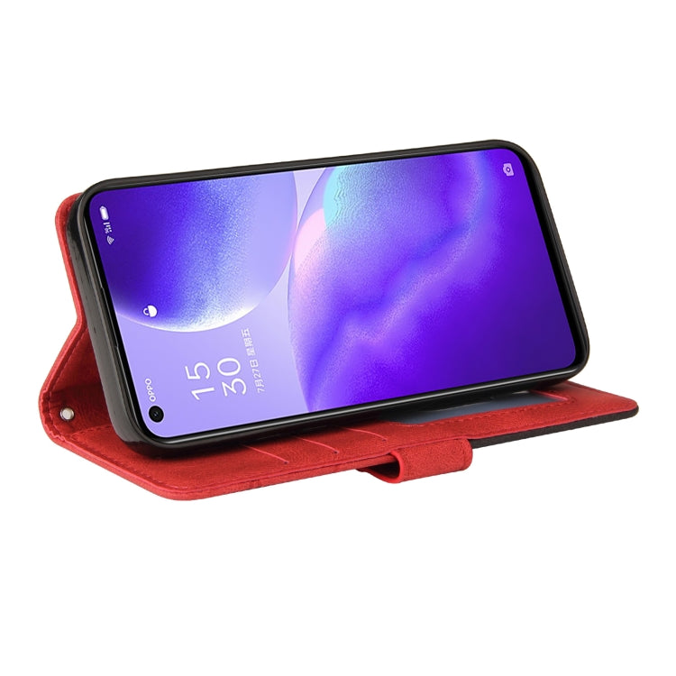 For OPPO Reno5 5G / Find X3 Lite Dual-color Splicing Horizontal Flip PU Leather Case with Holder & Card Slots & Wallet