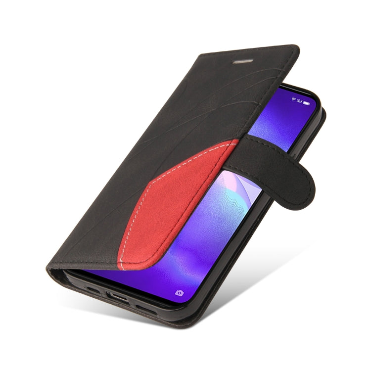 For OPPO Reno5 5G / Find X3 Lite Dual-color Splicing Horizontal Flip PU Leather Case with Holder & Card Slots & Wallet