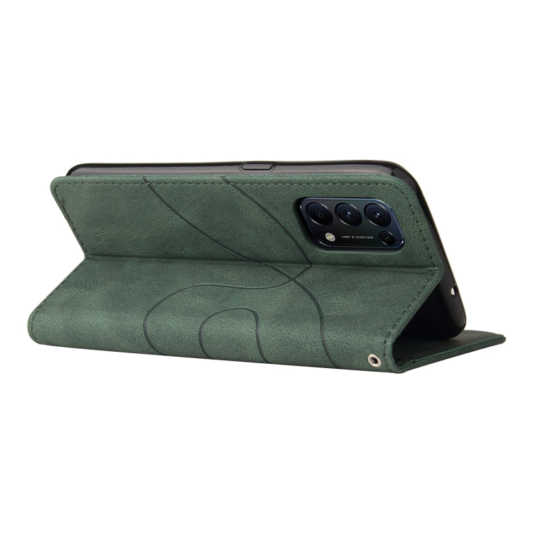 For OPPO Reno5 5G / Find X3 Lite Dual-color Splicing Horizontal Flip PU Leather Case with Holder & Card Slots & Wallet