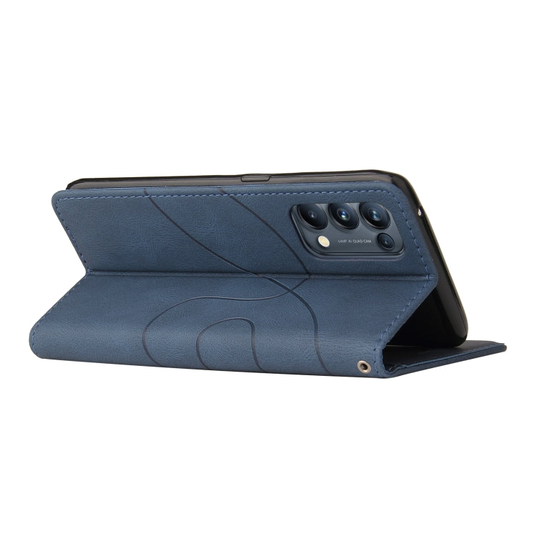 For OPPO Reno5 Pro 5G Dual-color Splicing Horizontal Flip PU Leather Case with Holder & Card Slots & Wallet