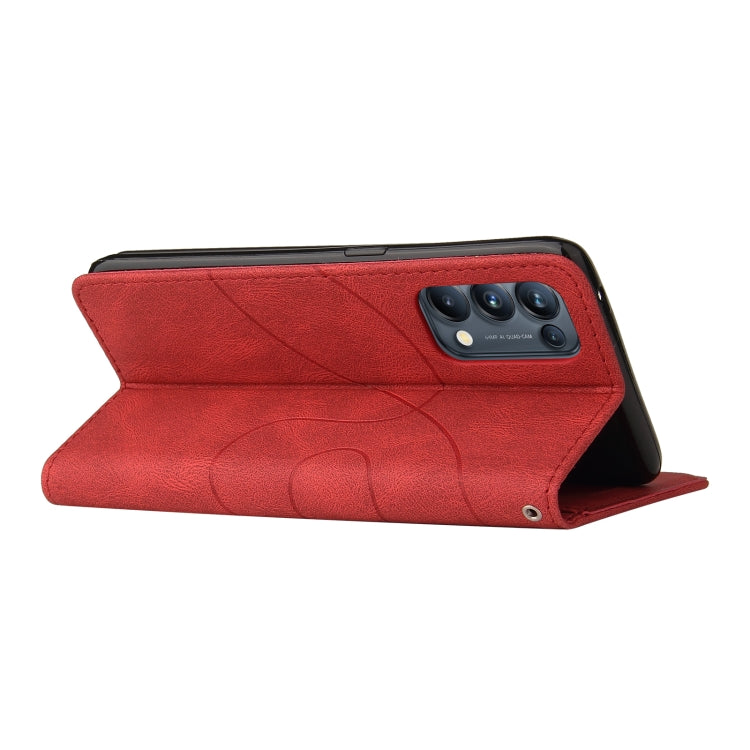 For OPPO Reno5 Pro 5G Dual-color Splicing Horizontal Flip PU Leather Case with Holder & Card Slots & Wallet