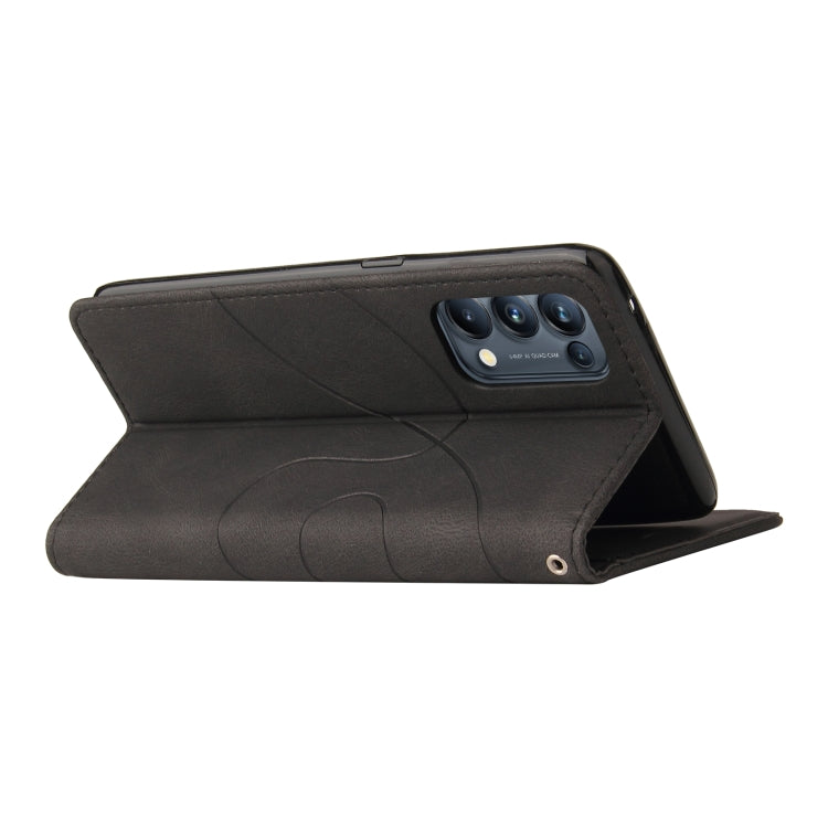 For OPPO Reno5 Pro 5G Dual-color Splicing Horizontal Flip PU Leather Case with Holder & Card Slots & Wallet