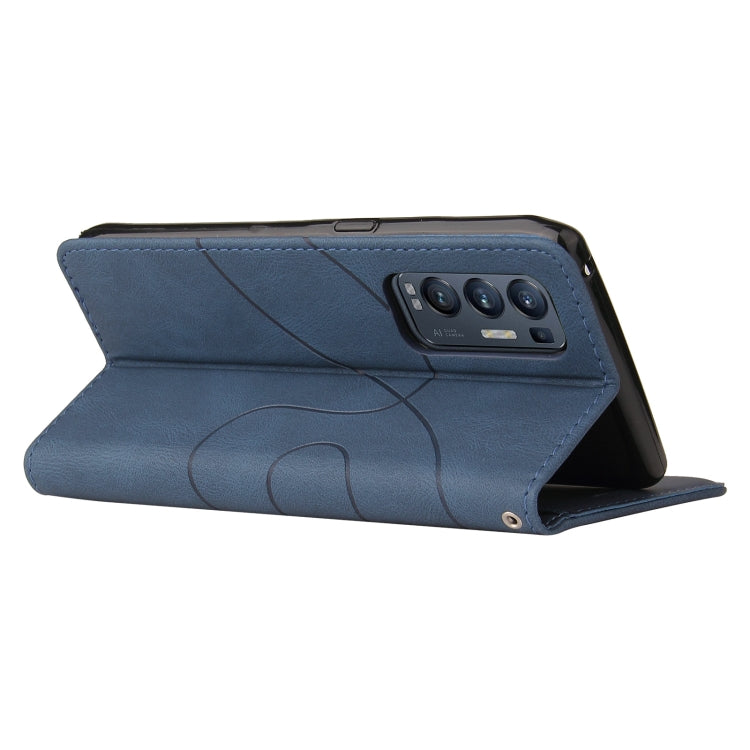 For OPPO Reno5 Pro+ 5G / Find X3 Neo Dual-color Splicing Horizontal Flip PU Leather Case with Holder & Card Slots & Wallet