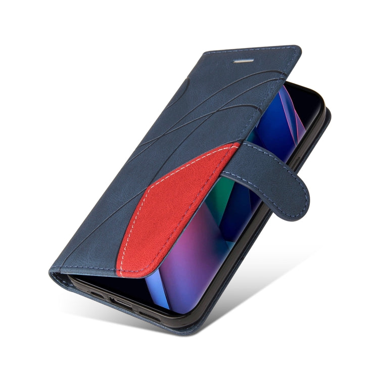 For OPPO Reno5 Pro+ 5G / Find X3 Neo Dual-color Splicing Horizontal Flip PU Leather Case with Holder & Card Slots & Wallet