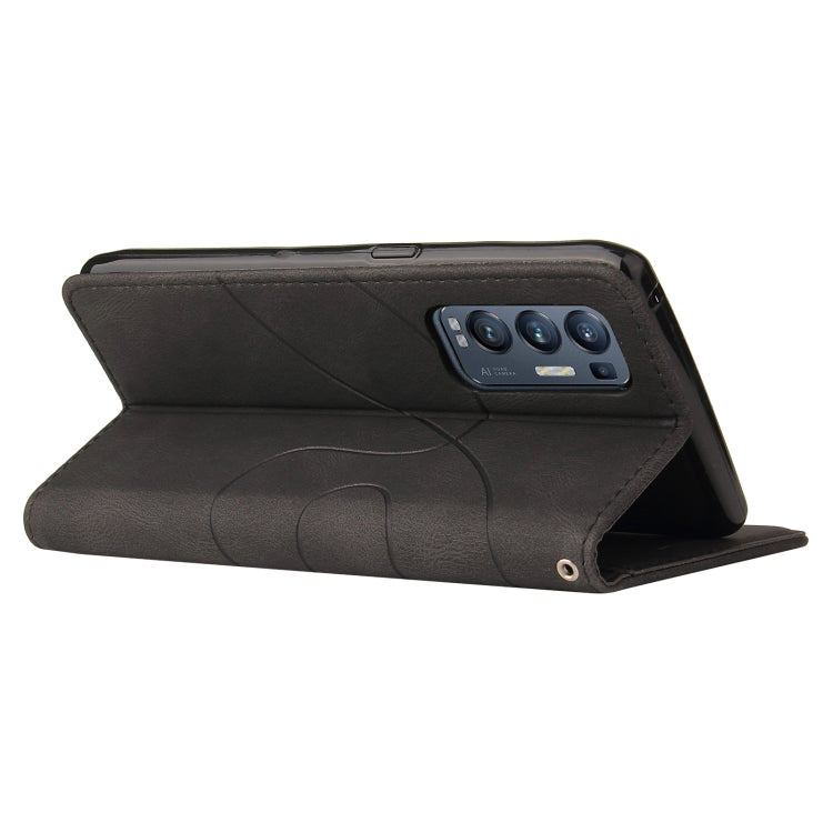 For OPPO Reno5 Pro+ 5G / Find X3 Neo Dual-color Splicing Horizontal Flip PU Leather Case with Holder & Card Slots & Wallet