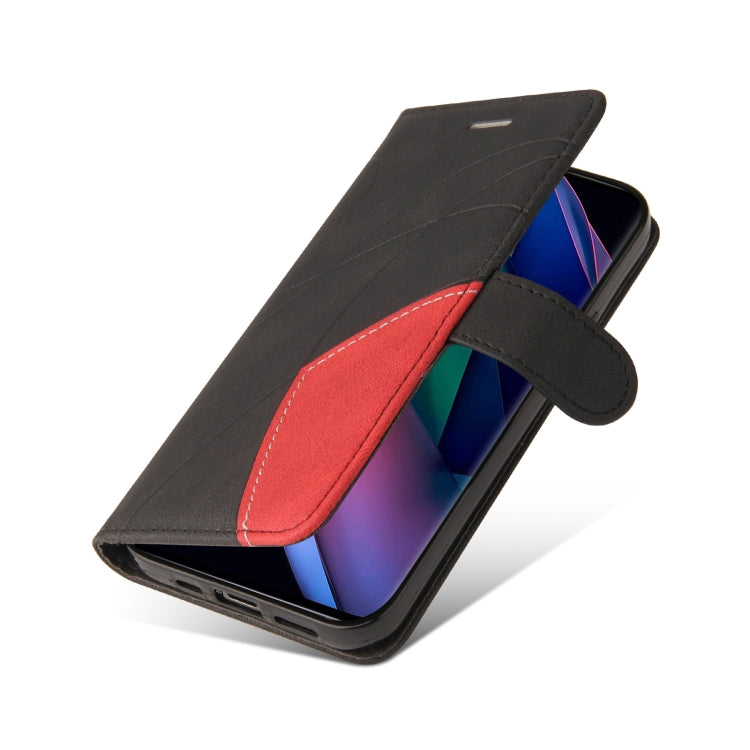 For OPPO Reno5 Pro+ 5G / Find X3 Neo Dual-color Splicing Horizontal Flip PU Leather Case with Holder & Card Slots & Wallet