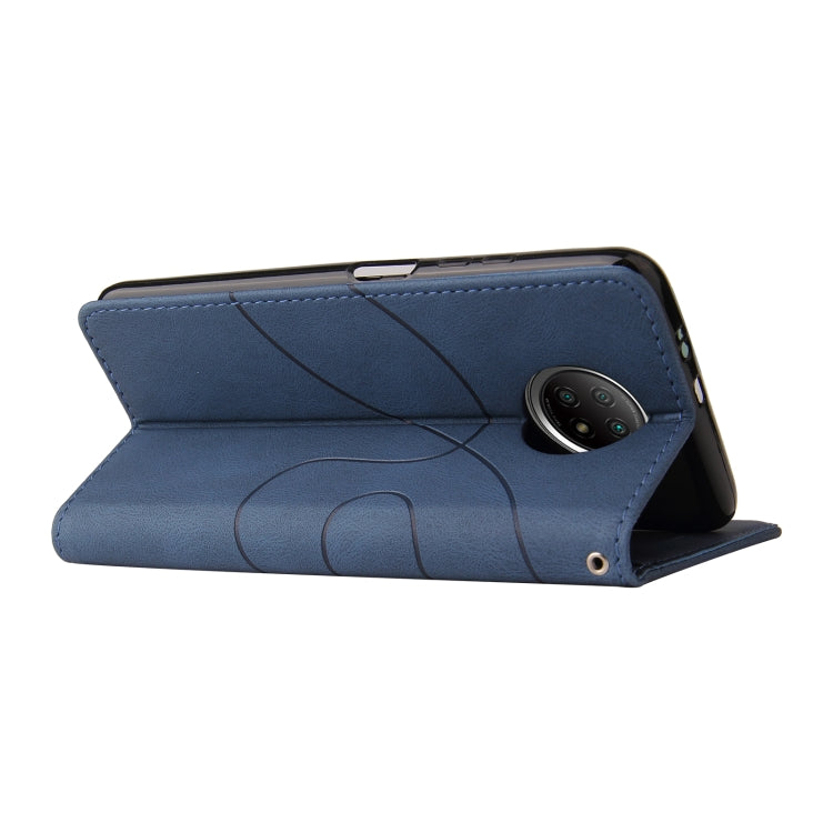 For Xiaomi Redmi Note 9 5G CN Version Dual-color Splicing Horizontal Flip PU Leather Case with Holder & Card Slots & Wallet