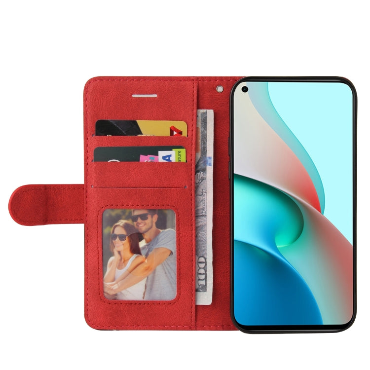 For Xiaomi Redmi Note 9 5G CN Version Dual-color Splicing Horizontal Flip PU Leather Case with Holder & Card Slots & Wallet
