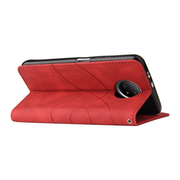 For Xiaomi Redmi Note 9 5G CN Version Dual-color Splicing Horizontal Flip PU Leather Case with Holder & Card Slots & Wallet