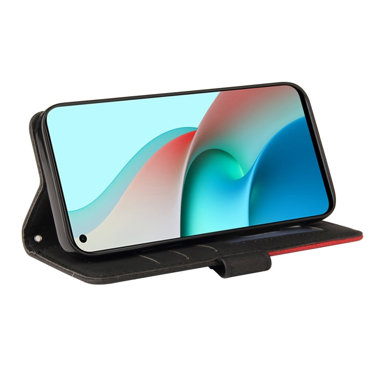 For Xiaomi Redmi Note 9 5G CN Version Dual-color Splicing Horizontal Flip PU Leather Case with Holder & Card Slots & Wallet