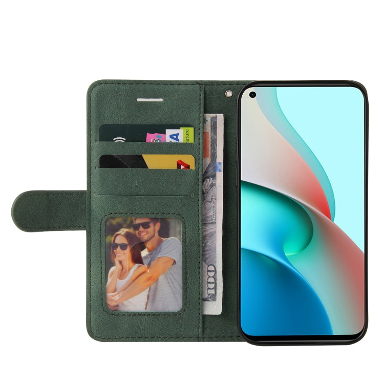 For Xiaomi Redmi Note 9 5G CN Version Dual-color Splicing Horizontal Flip PU Leather Case with Holder & Card Slots & Wallet