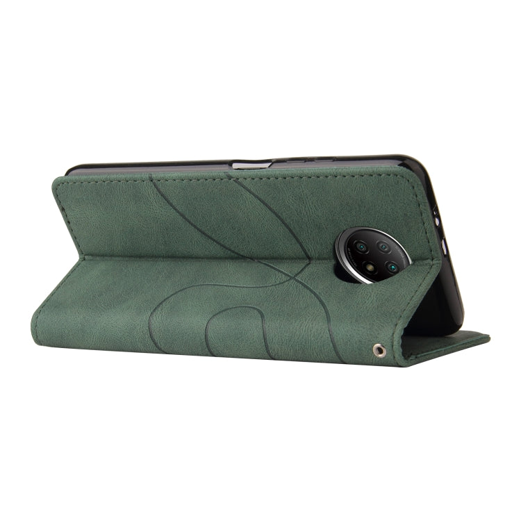 For Xiaomi Redmi Note 9 5G CN Version Dual-color Splicing Horizontal Flip PU Leather Case with Holder & Card Slots & Wallet