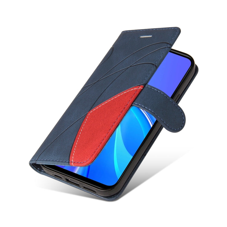For Xiaomi Redmi 9 Dual-color Splicing Horizontal Flip PU Leather Case with Holder & Card Slots & Wallet