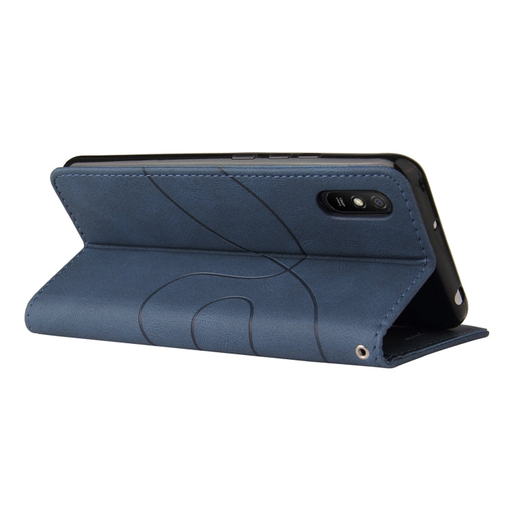 For Xiaomi Redmi 9A Dual-color Splicing Horizontal Flip PU Leather Case with Holder & Card Slots & Wallet
