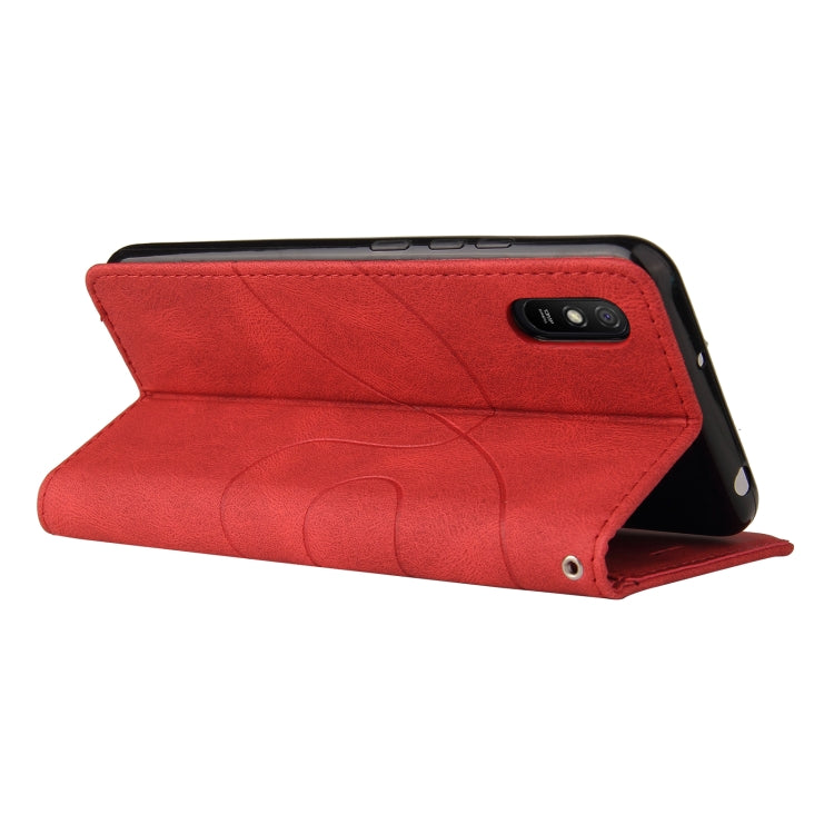 For Xiaomi Redmi 9A Dual-color Splicing Horizontal Flip PU Leather Case with Holder & Card Slots & Wallet