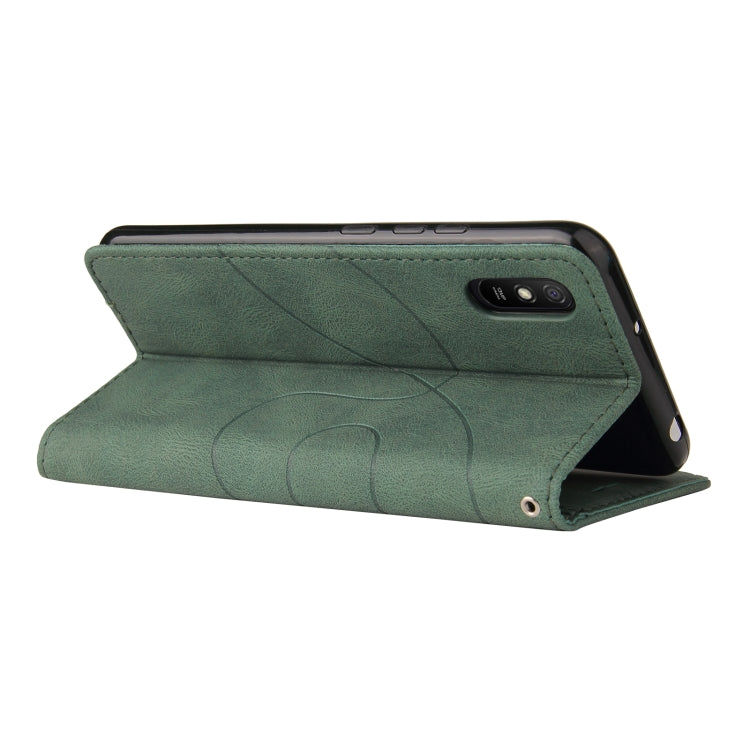 For Xiaomi Redmi 9A Dual-color Splicing Horizontal Flip PU Leather Case with Holder & Card Slots & Wallet