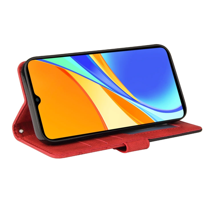 For Xiaomi Redmi 9C Dual-color Splicing Horizontal Flip PU Leather Case with Holder & Card Slots & Wallet