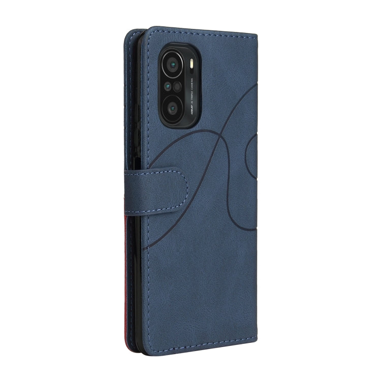 For Xiaomi Redmi K40 / K40 Pro / Poco F3 Dual-color Splicing Horizontal Flip PU Leather Case with Holder & Card Slots & Wallet