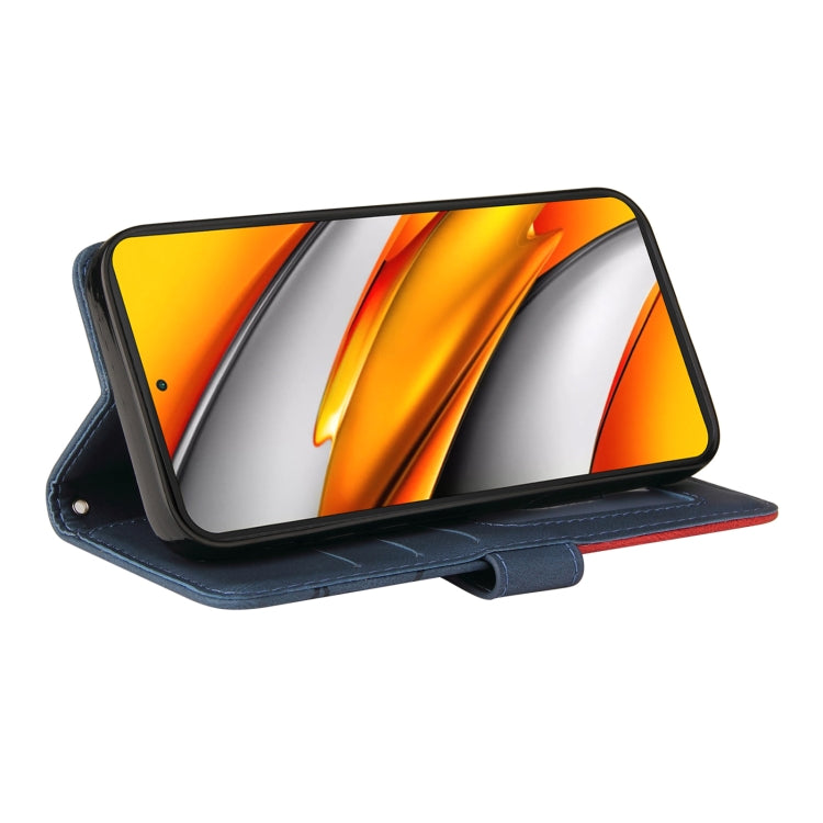 For Xiaomi Redmi K40 / K40 Pro / Poco F3 Dual-color Splicing Horizontal Flip PU Leather Case with Holder & Card Slots & Wallet