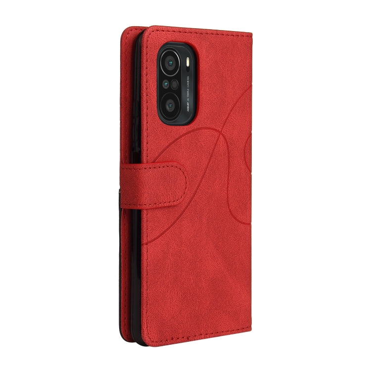 For Xiaomi Redmi K40 / K40 Pro / Poco F3 Dual-color Splicing Horizontal Flip PU Leather Case with Holder & Card Slots & Wallet