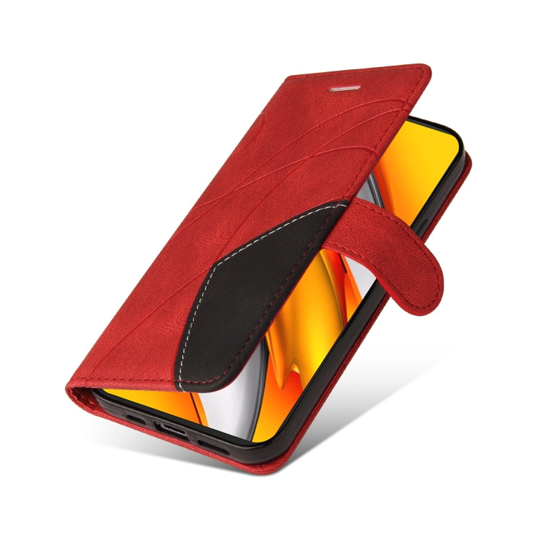 For Xiaomi Redmi K40 / K40 Pro / Poco F3 Dual-color Splicing Horizontal Flip PU Leather Case with Holder & Card Slots & Wallet