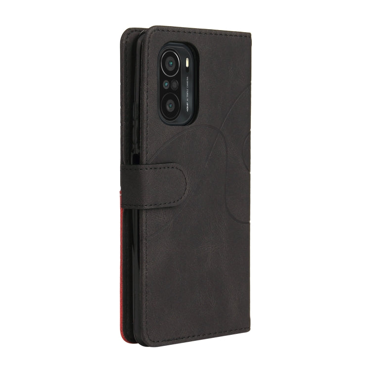 For Xiaomi Redmi K40 / K40 Pro / Poco F3 Dual-color Splicing Horizontal Flip PU Leather Case with Holder & Card Slots & Wallet