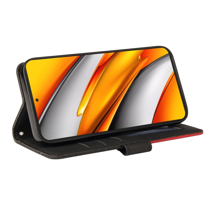 For Xiaomi Redmi K40 / K40 Pro / Poco F3 Dual-color Splicing Horizontal Flip PU Leather Case with Holder & Card Slots & Wallet