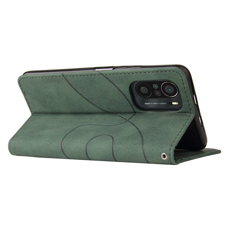 For Xiaomi Redmi K40 / K40 Pro / Poco F3 Dual-color Splicing Horizontal Flip PU Leather Case with Holder & Card Slots & Wallet