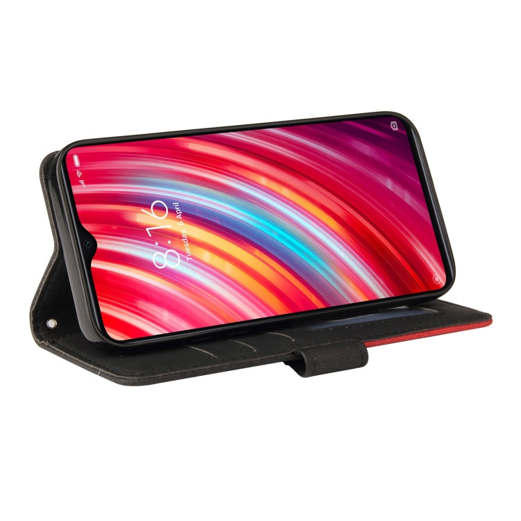 For Xiaomi Redmi Note 8 Pro Dual-color Splicing Horizontal Flip PU Leather Case with Holder & Card Slots & Wallet