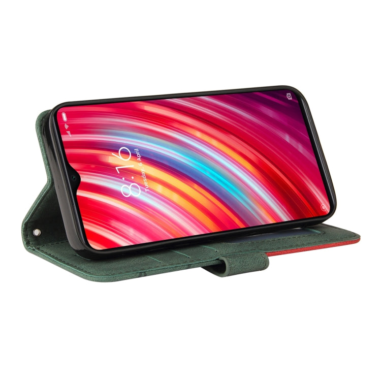 For Xiaomi Redmi Note 8 Pro Dual-color Splicing Horizontal Flip PU Leather Case with Holder & Card Slots & Wallet