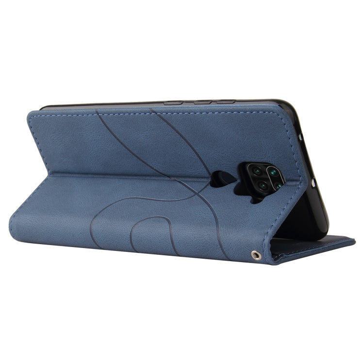 For Xiaomi Redmi Note 9 Dual-color Splicing Horizontal Flip PU Leather Case with Holder & Card Slots & Wallet