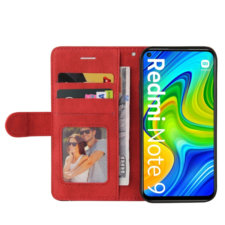 For Xiaomi Redmi Note 9 Dual-color Splicing Horizontal Flip PU Leather Case with Holder & Card Slots & Wallet