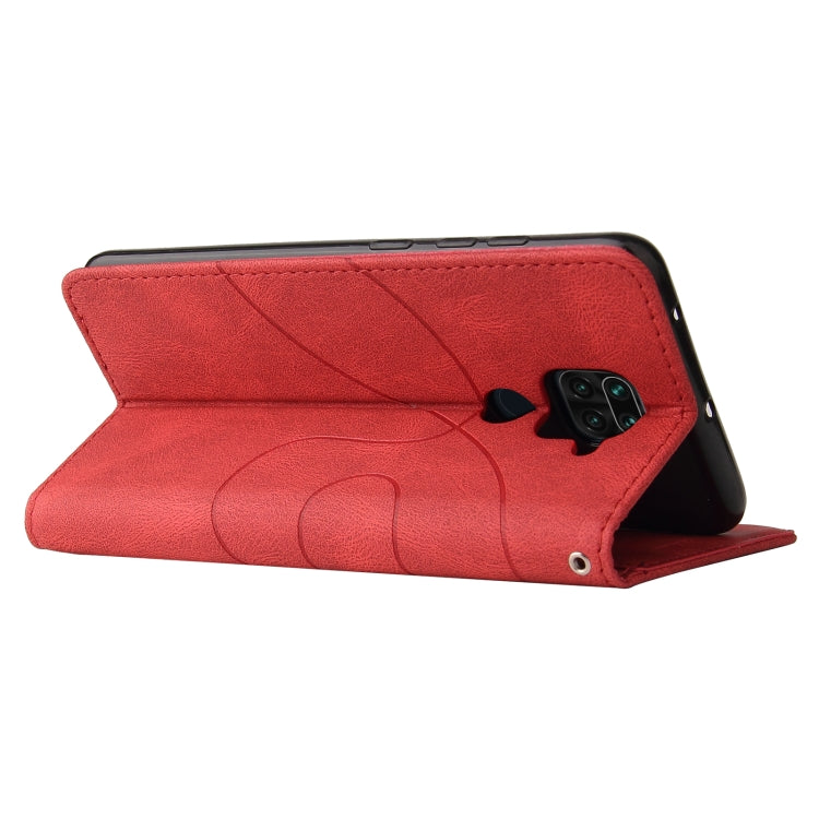 For Xiaomi Redmi Note 9 Dual-color Splicing Horizontal Flip PU Leather Case with Holder & Card Slots & Wallet