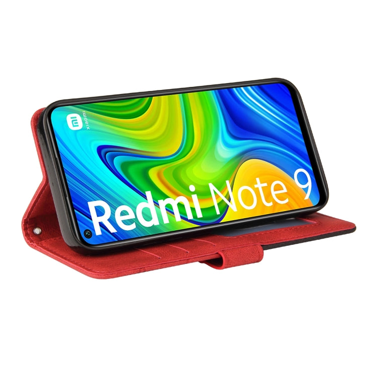 For Xiaomi Redmi Note 9 Dual-color Splicing Horizontal Flip PU Leather Case with Holder & Card Slots & Wallet
