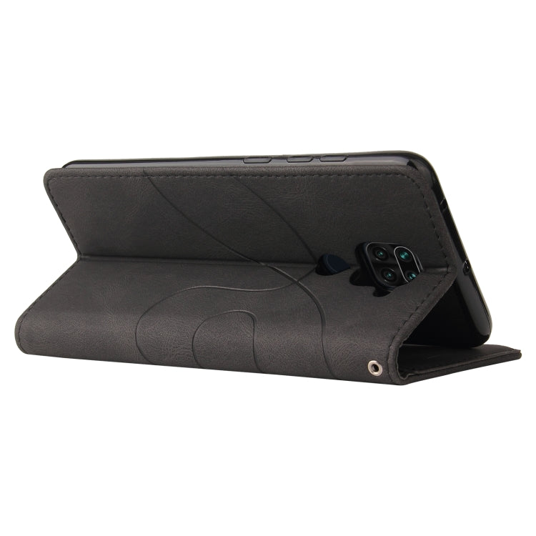 For Xiaomi Redmi Note 9 Dual-color Splicing Horizontal Flip PU Leather Case with Holder & Card Slots & Wallet