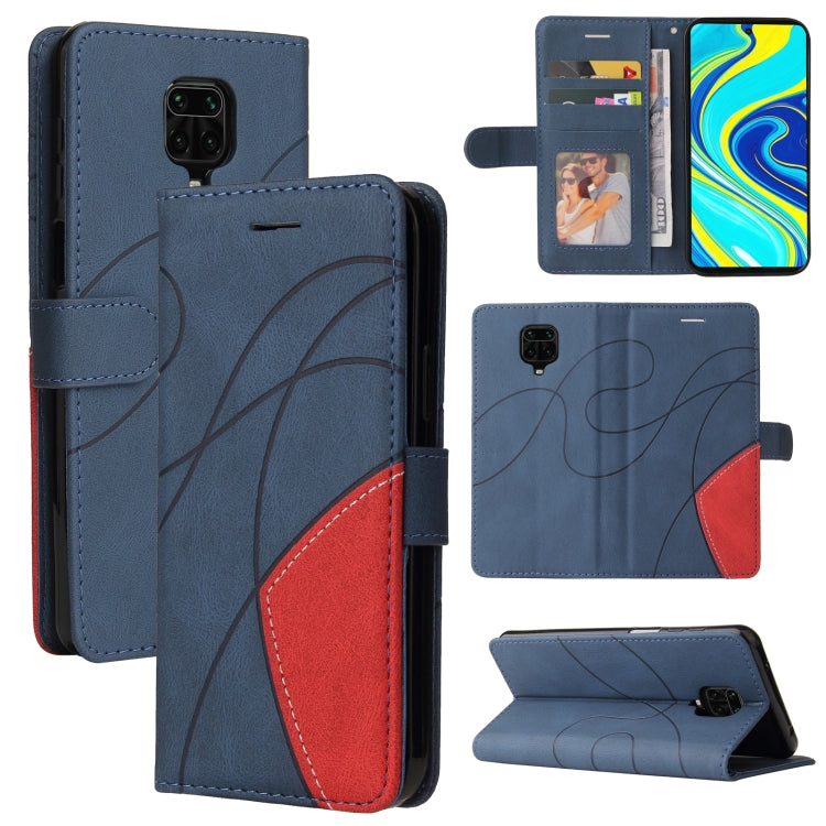 For Xiaomi Redmi Note 9 Pro / Note 9 Pro Max Dual-color Splicing Horizontal Flip PU Leather Case with Holder & Card Slots & Wallet