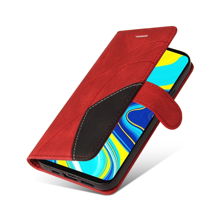 For Xiaomi Redmi Note 9 Pro / Note 9 Pro Max Dual-color Splicing Horizontal Flip PU Leather Case with Holder & Card Slots & Wallet