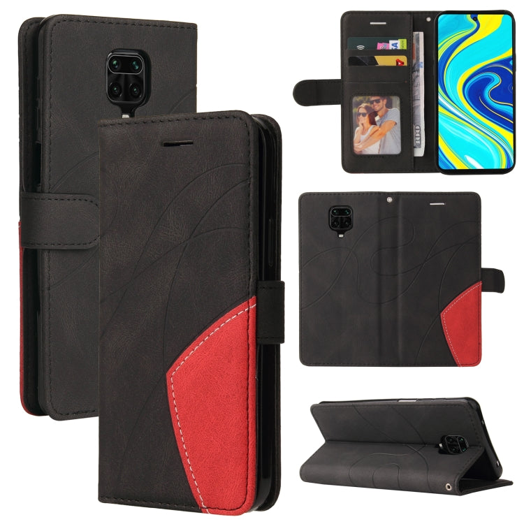 For Xiaomi Redmi Note 9 Pro / Note 9 Pro Max Dual-color Splicing Horizontal Flip PU Leather Case with Holder & Card Slots & Wallet