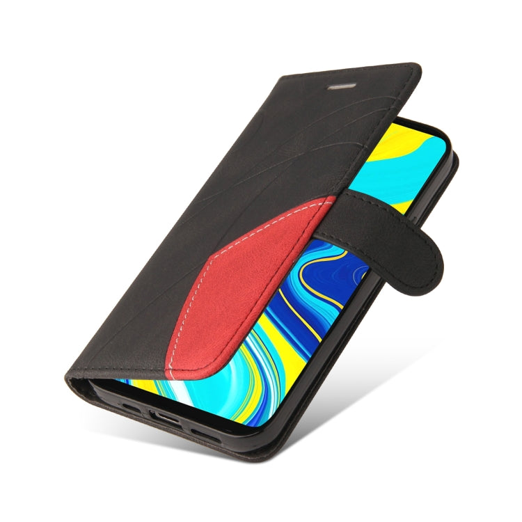 For Xiaomi Redmi Note 9 Pro / Note 9 Pro Max Dual-color Splicing Horizontal Flip PU Leather Case with Holder & Card Slots & Wallet