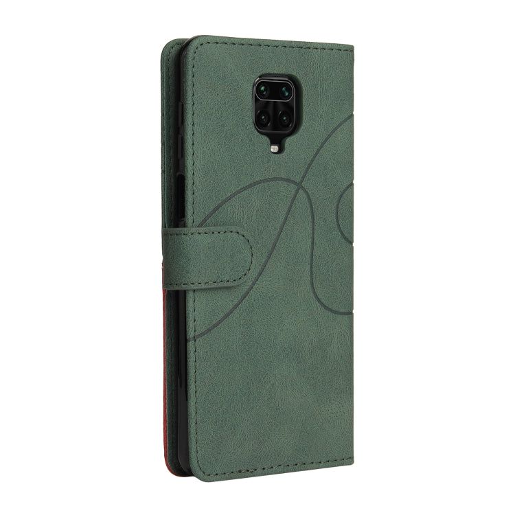 For Xiaomi Redmi Note 9 Pro / Note 9 Pro Max Dual-color Splicing Horizontal Flip PU Leather Case with Holder & Card Slots & Wallet