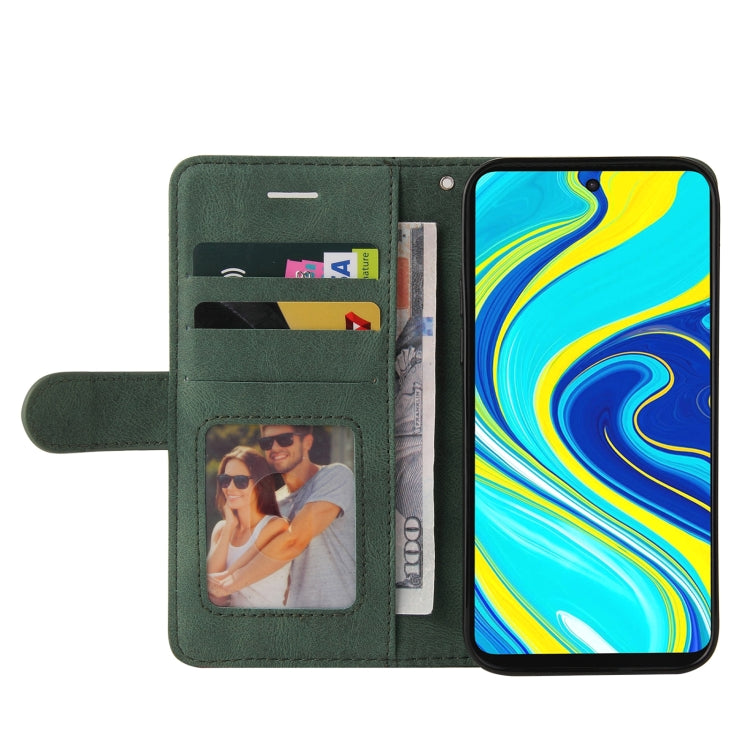 For Xiaomi Redmi Note 9 Pro / Note 9 Pro Max Dual-color Splicing Horizontal Flip PU Leather Case with Holder & Card Slots & Wallet
