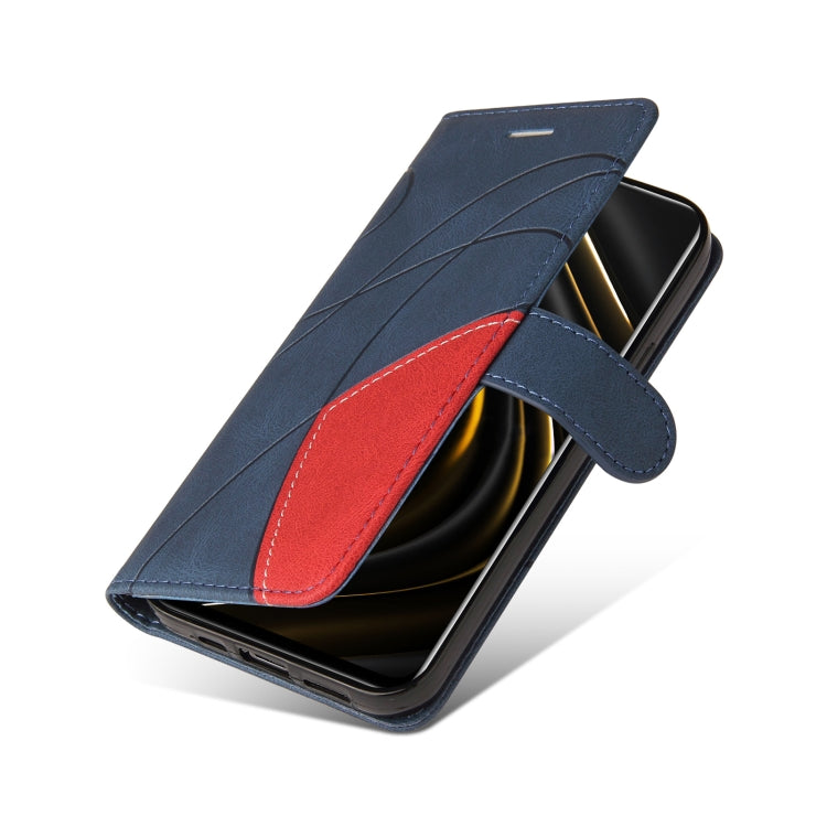 For Xiaomi Poco M3/Redmi Note 9 4G CN Version Dual-color Splicing Horizontal Flip PU Leather Case with Holder & Card Slots & Wallet