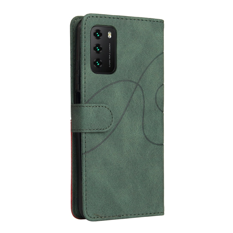 For Xiaomi Poco M3/Redmi Note 9 4G CN Version Dual-color Splicing Horizontal Flip PU Leather Case with Holder & Card Slots & Wallet