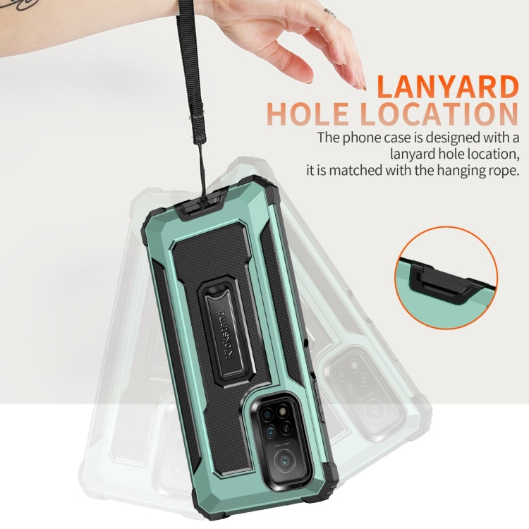 For Xiaomi Mi 10T 5G 10 PCS Knight Jazz PC+TPU Shockproof Protective Case with Foldable Holder