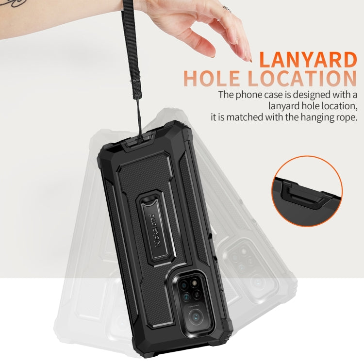 For Xiaomi Mi 10T 5G 10 PCS Knight Jazz PC+TPU Shockproof Protective Case with Foldable Holder